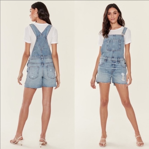 Hudson Sloane Denim Short Overalls - Picture 3 of 6